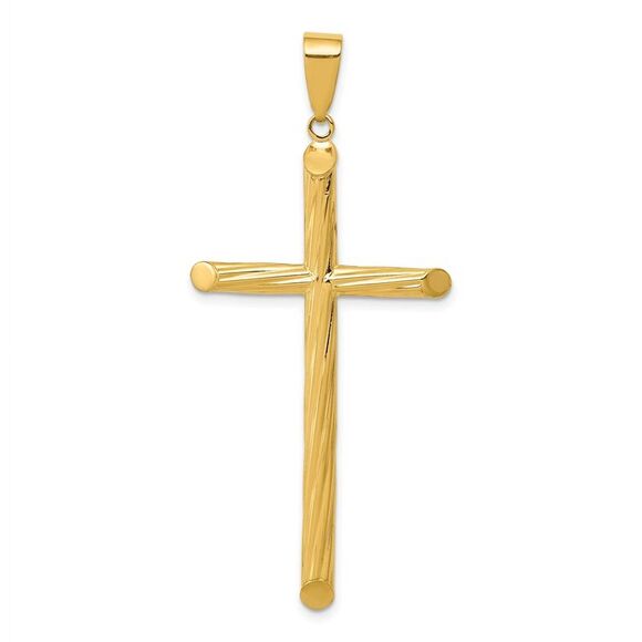 14k Yellow Gold Fancy Textured Cross Pendant,All Products : American Fashion Style Bags On Sale
